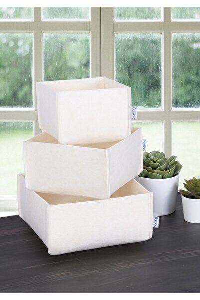 HOMİNG Σετ καλάθι οργάνωσης τσόχα πολλαπλών χρήσεων 3 τεμαχίων Hmy-6268