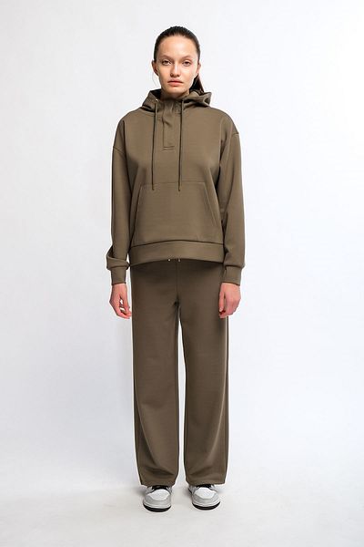 Chandraswear Khaki Women's Wide Leg Sweatpants Wide Leg Trousers - Genas