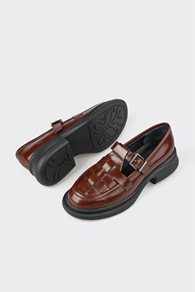 Elle Shoes Tan Leather Women's Casual Shoes