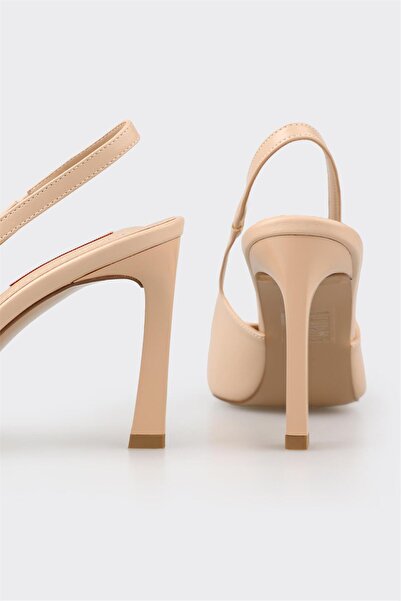 Elle Shoes Bej Kadın Topuklu Ayakkabı