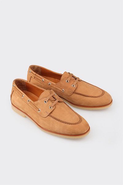 Elle Shoes Tan Leather Men's Casual Shoes