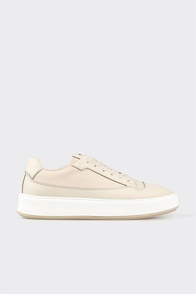 Elle Shoes Μπεζ Δερμάτινα Ανδρικά Casual Παπούτσια