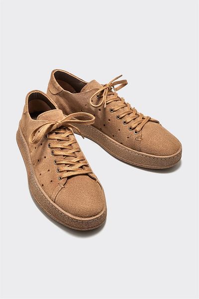 Elle Shoes Tan Leather Men's Casual Shoes