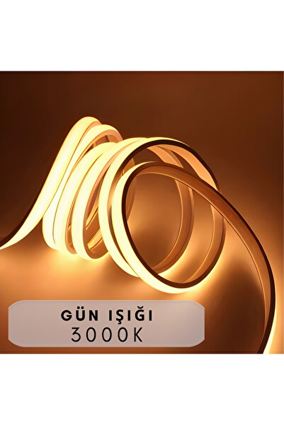 ankarateknik Sensörlü Gün Işığı (3000K) Renk F- Cob Neon Led / Yüksek Lümen/ Dolap Alcıpan Tavan Led /5 Metre