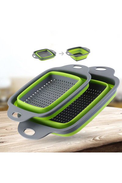 Bogadini Set 2 Coșuri De Scurgere Pliabile – Telescopice, Multifuncționale, P...