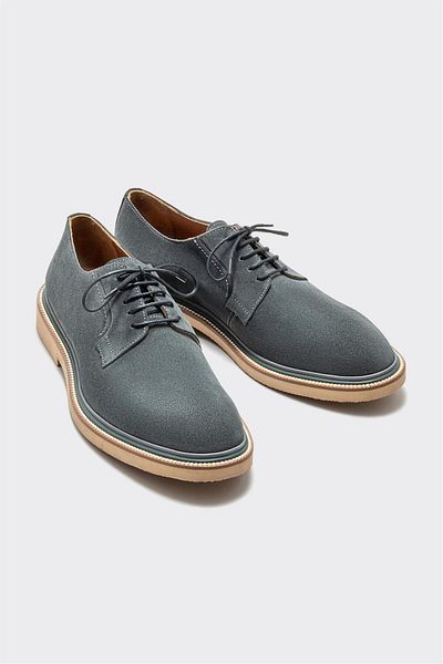 Elle Shoes Γκρι δερμάτινα ανδρικά casual παπούτσια