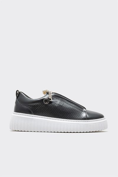 Elle Shoes Pantofi sport de damă din piele neagră