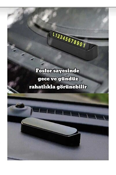 tafce Araç Içi Park Telefon Numarası Fosforlu Numaratör Oto Cam Kartı