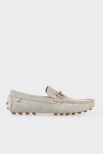 Elle Shoes Beige Leather Men's Casual Shoes