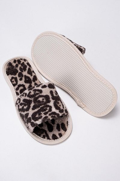 Ender Home Non-Slip Thin Open Toe Printed Slippers Towel - Bathroom, Home, Hotel Slippers
