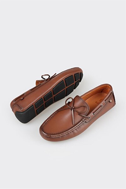 Elle Shoes Tan Leather Men's Casual Shoes