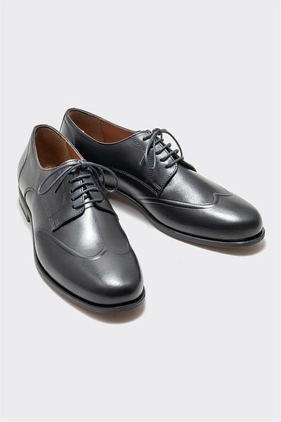 Elle Shoes Black Leather Men's Classic Shoes