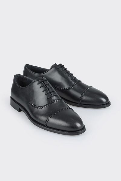 Elle Shoes Black Leather Men's Classic Shoes