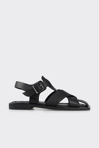 Elle Shoes Black Leather Women's Casual Shoes