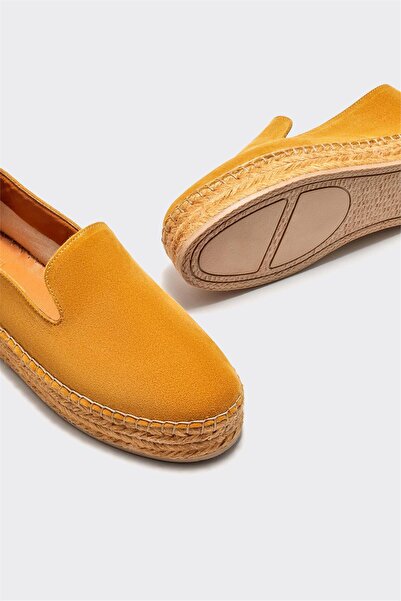 Elle Shoes Sarı Deri Kadın Espadril