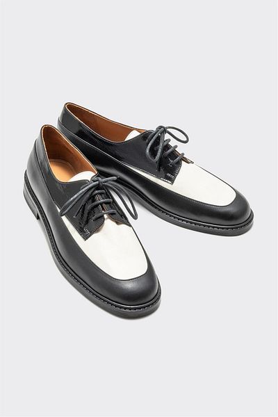 Elle Shoes Women's Black Leather Oxford