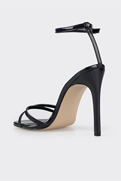 Elle Shoes Siyah Kadın Topuklu Sandalet