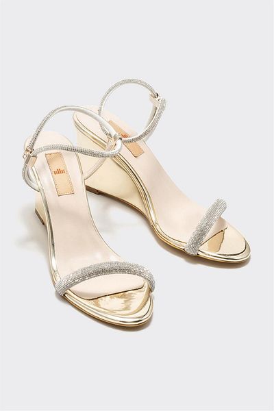 Elle Shoes Gold Women's Heeled Sandals