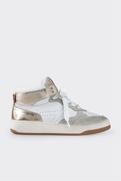 Elle Shoes Gold Leather Women's Sports Boots