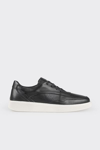 Elle Shoes Black Leather Men's Casual Shoes