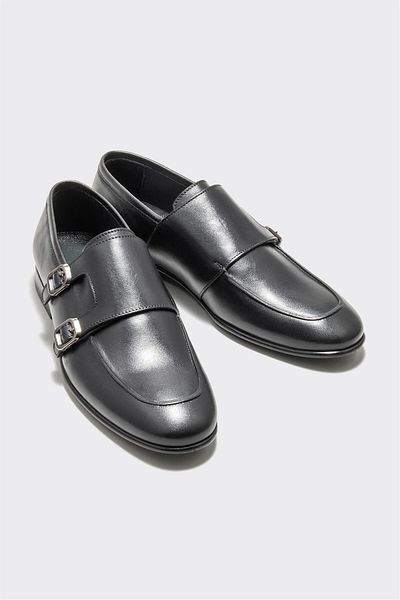 Elle Shoes Black Leather Men's Classic Shoes
