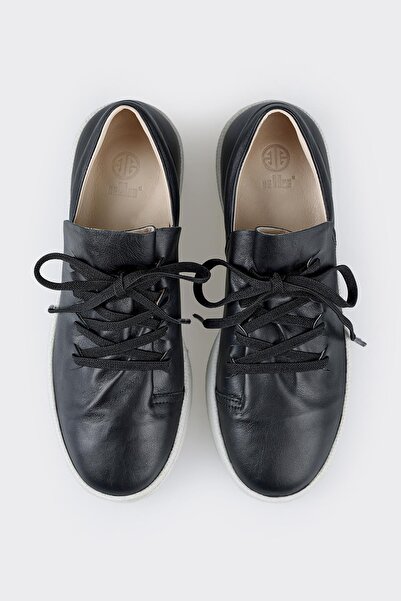 Elle Shoes Siyah Deri Kadın Günlük Ayakkabı