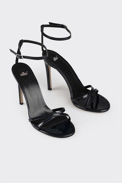 Elle Shoes Black Women's Heeled Sandals