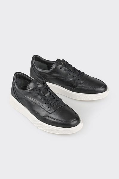 Elle Shoes Black Leather Men's Casual Shoes