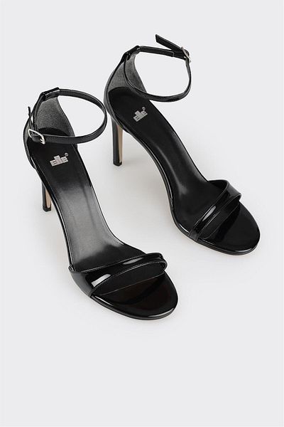 Elle Shoes Black Women's Heeled Sandals