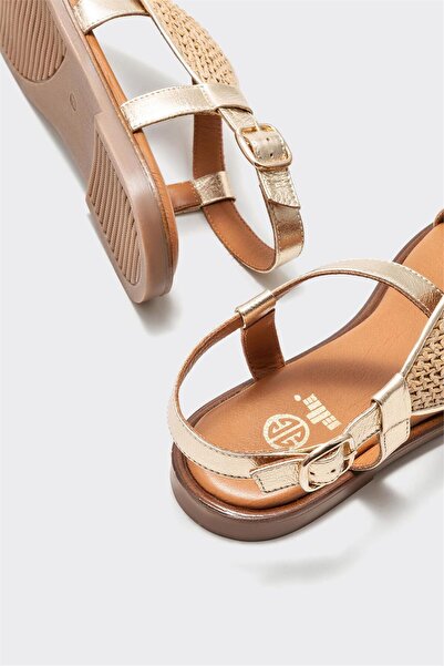Elle Shoes Gold Kadın Parmak Arası Sandalet