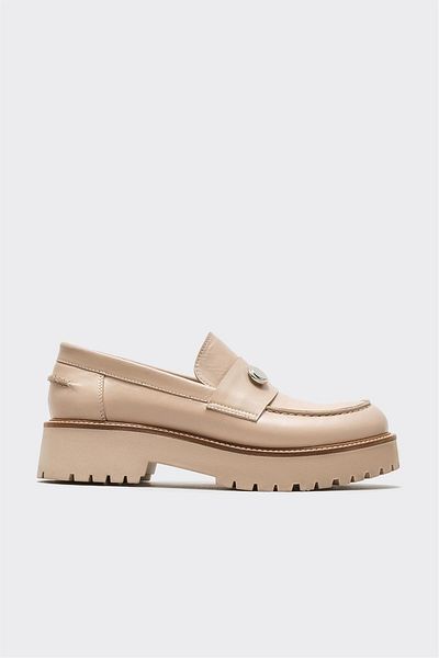 Elle Shoes Mink Leather Women's Loafer
