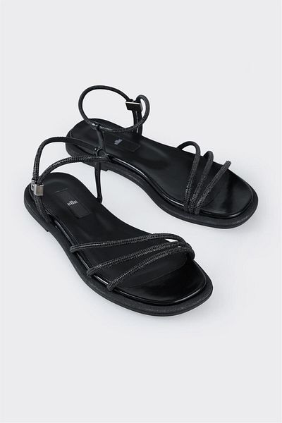 Elle Shoes Black Women's Flat Sandals