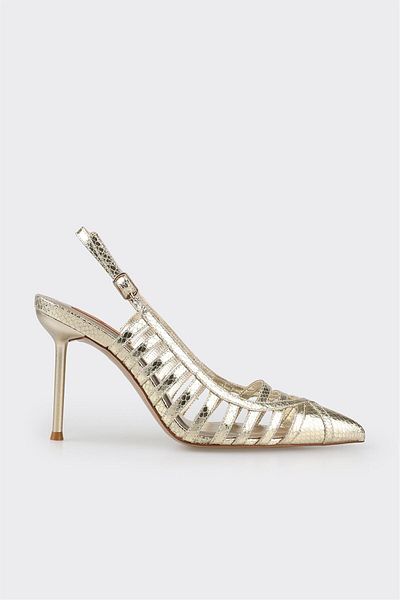 Elle Shoes Gold Women's Heeled Shoes