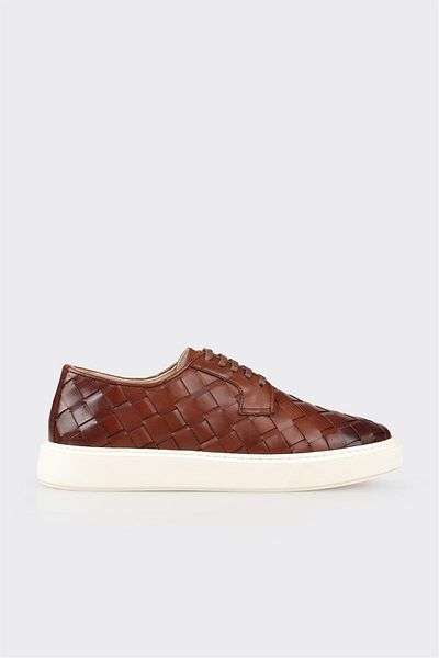 Elle Shoes Tan Leather Men's Casual Shoes