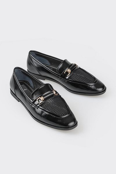 Elle Shoes Black Women's Loafer
