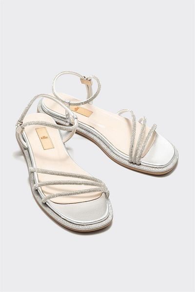 Elle Shoes Lame Women's Flat Sandals