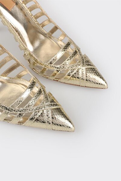 Elle Shoes Gold Women's Heeled Shoes