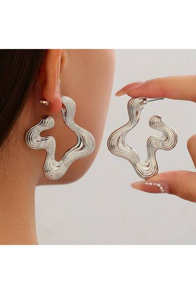 çelik takı design أقراط على شكل شبه منحرف أقراط من الفولاذ المقاوم للصدأ ومضادة للحساسية