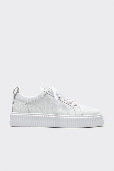 Elle Shoes أحذية رياضية جلدية بيضاء للرجال