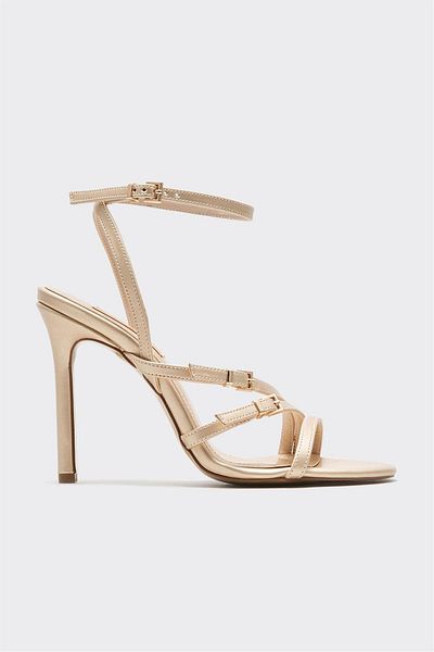 Elle Shoes Gold Women's Heeled Sandals