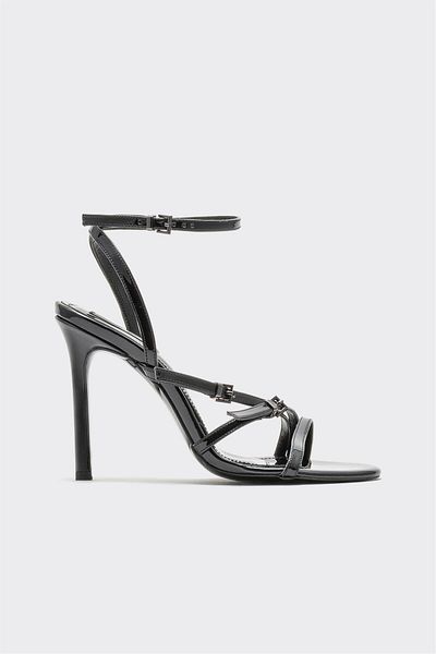 Elle Shoes Black Women's Heeled Sandals