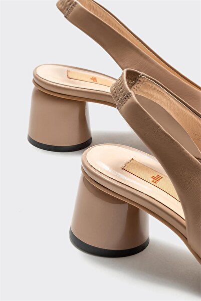 Elle Shoes Natural Leather Women's Heeled Shoes