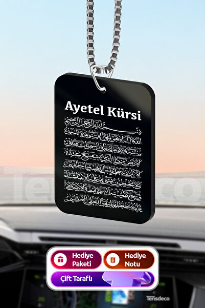 Tensdeco Ayetel Kürsi Araba Süsü Dikiz Aynası Süsü Araba Hediyesi