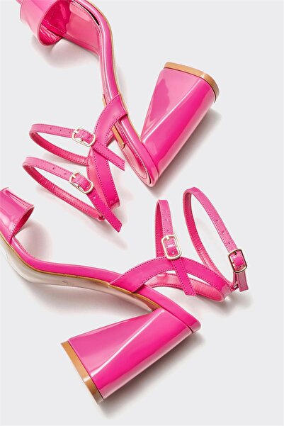 Elle Shoes Pink Women's Heeled Sandals