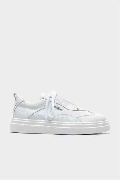 Elle Shoes أحذية رياضية جلدية بيضاء للرجال