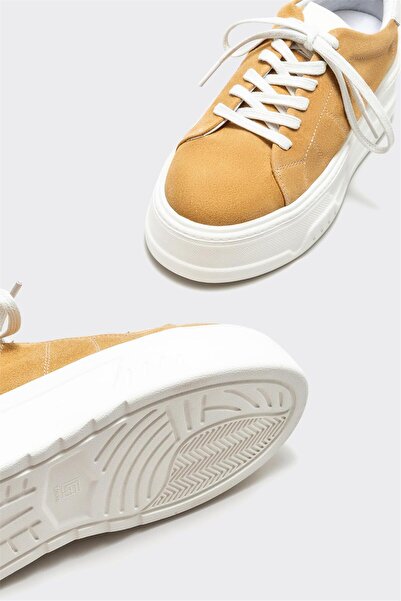 Elle Shoes Γυναικεία αθλητικά παπούτσια Camel Leather