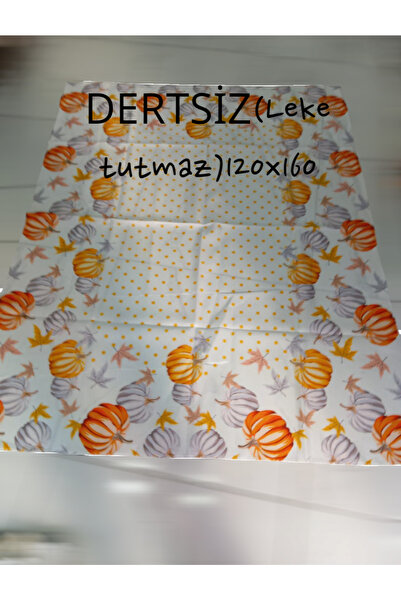 Elisam مفرش طاولة مقاوم للبقع لـ 4 أشخاص (نمط قطيفة منقطة)