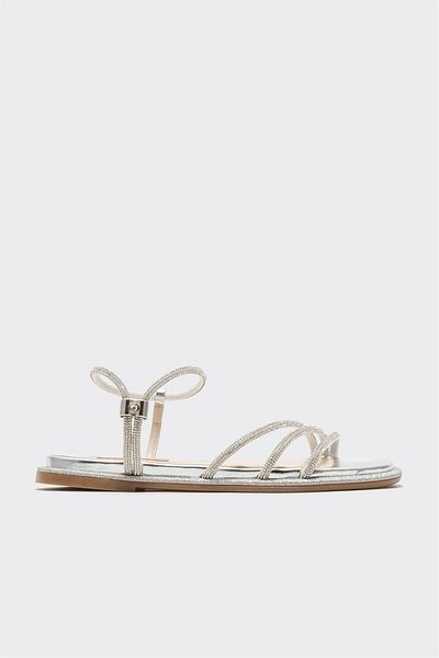 Elle Shoes Lame Women's Flat Sandals
