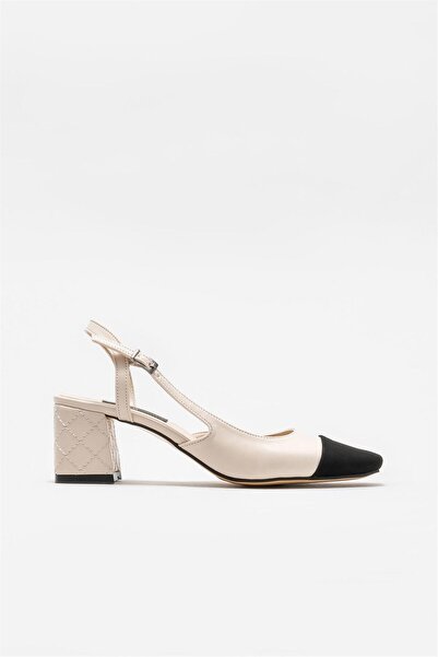 Elle Shoes Бежови дамски обувки на ток