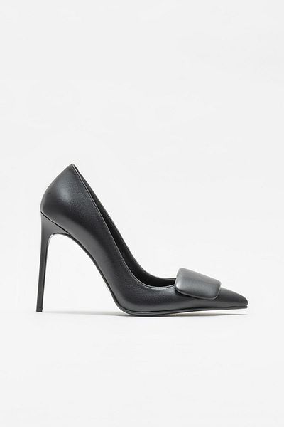Elle Shoes Leather Black Women's Stiletto